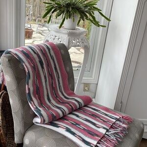 Knitted Lap Sofa Throw With Tassels Southwest Design 59” x 47”